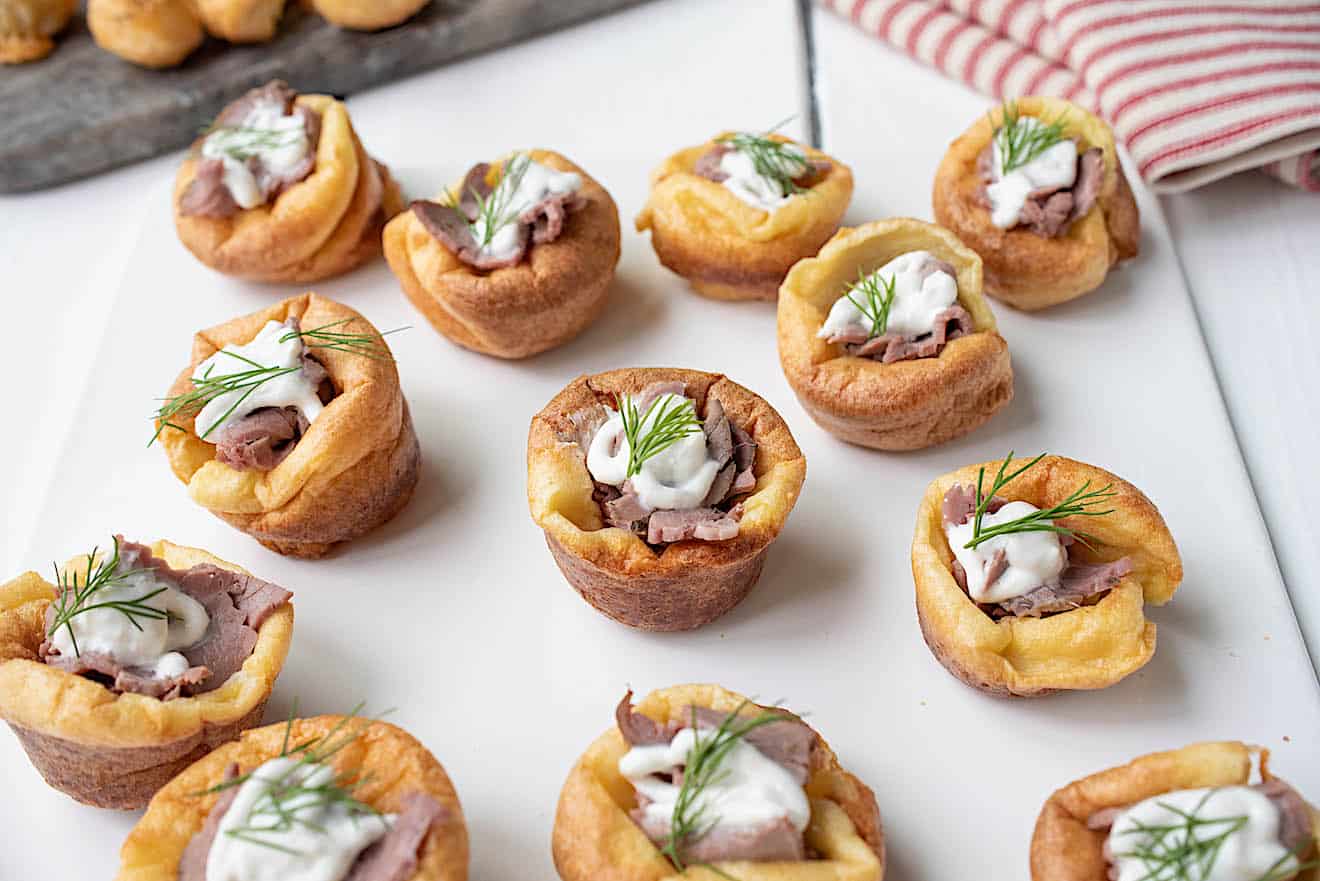 Mini Roast Beef Yorkshire Pudding Bites