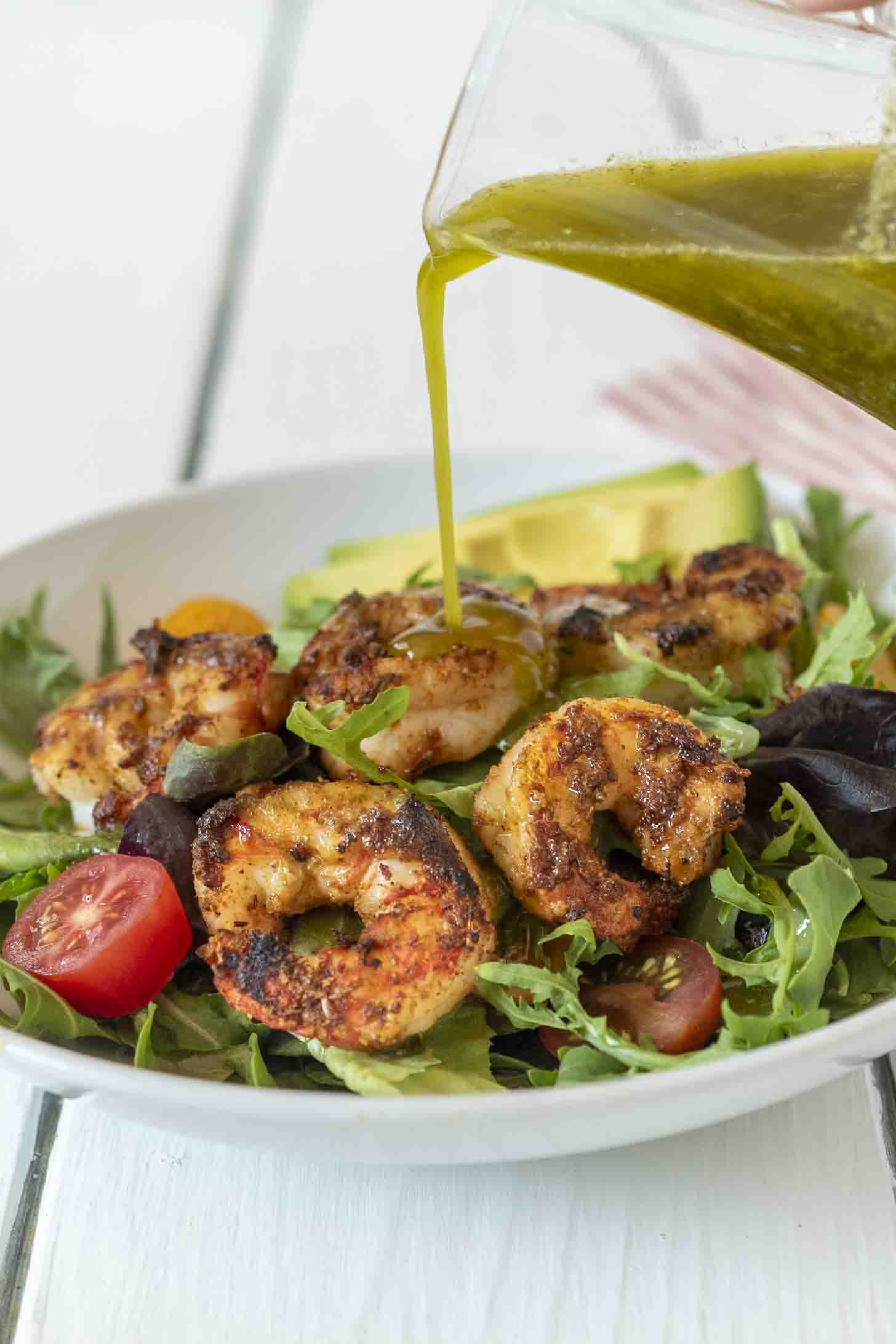 Grilled Blackened Shrimp Salad – Culinary Ginger